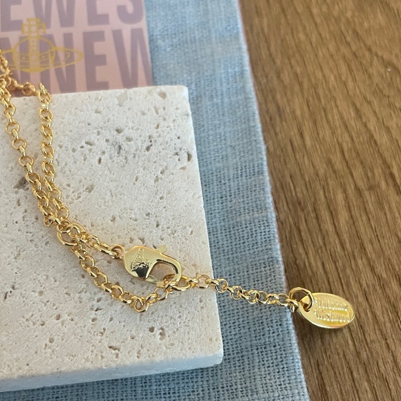 Vivienne Westwood Gold and Cream Orb Pendant - Picture 4 of 5